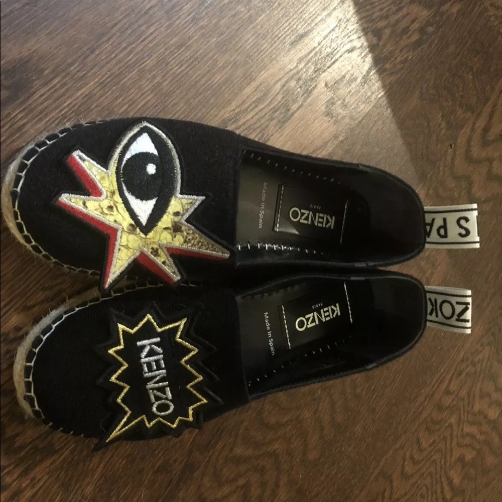 Sold! KENZO Faux leather-trimmed appliquéd felt